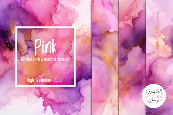 Download Pink Alcohol &amp; Ink Watercolor Textures - Watercolor textures Collection
