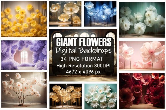 Download Giant Flowers Fine Art Backdrops - Flow Collection