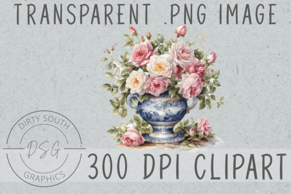 Download Watercolor Flowers in Vase Clip Art - Flow Collection