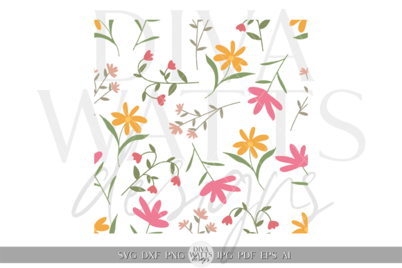 Download Wildflower Seamless Pattern SVG - Flow Collection