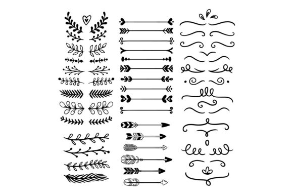 Download Flower and Leaf Ornament Dividers - Flow Collection