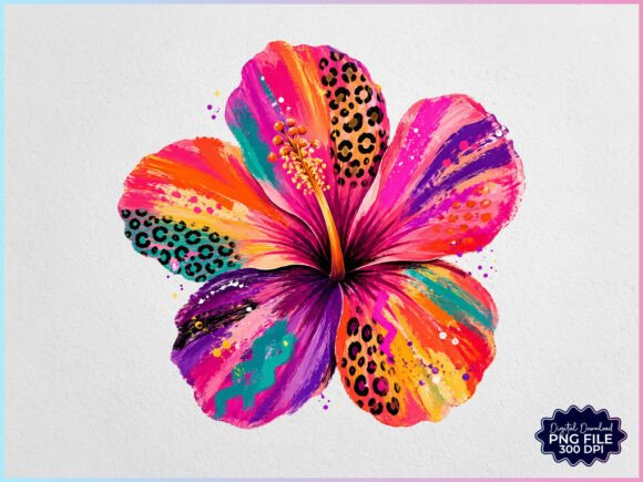 Download Colorful Hibiscus Flower Tropical PNG - Flow Collection