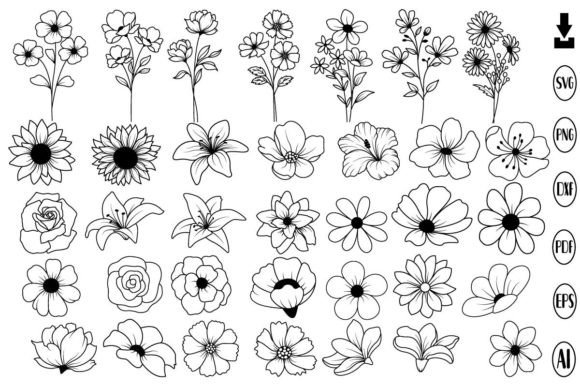 Download Flowers Svg Bundle, Flower Svg, Floral - Flow Collection