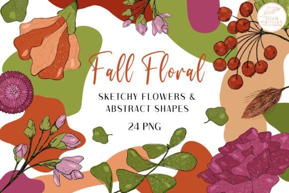 Download Fall Flowers, Abstract Shapes Clipart - Flow Collection