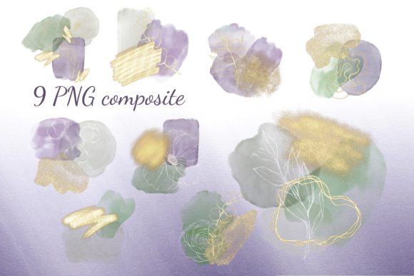 Download Abstract Compositions Watercolor Spots - Abstract compositions Collection