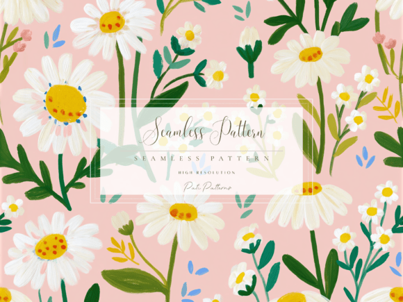 Download Daisy Wildflower Seamless Pattern PNG - Flow Collection