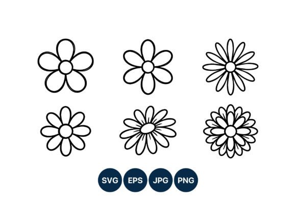 Download Simple Daisy Flower Icons - Flow Collection