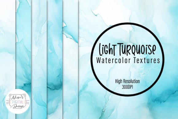 Download Light Turquoise Watercolor Textures - Premium Resources