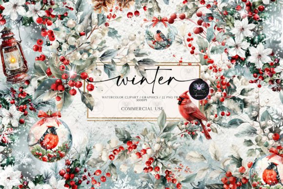 Download Winter Christmas Clipart Watercolor - Winter Collection