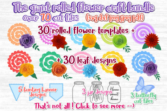 Download The Giant Rolled Flower Craft Bundle - Flow Collection