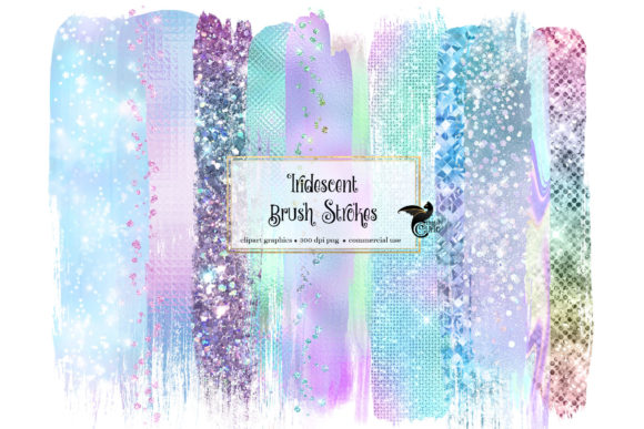 Download Iridescent Brush Strokes Clipart - Brush strokes Collection