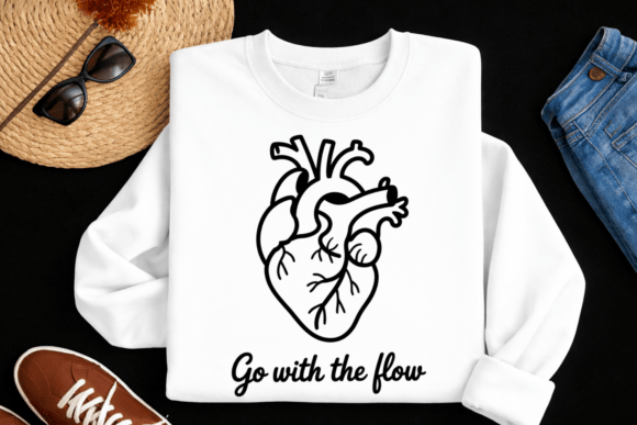 Download Go with the Flow Heart PNG Anatomy Heart - Flow Collection