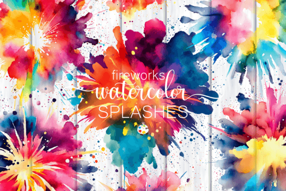 Download Firework Splashes Watercolor Textures - Watercolor textures Collection