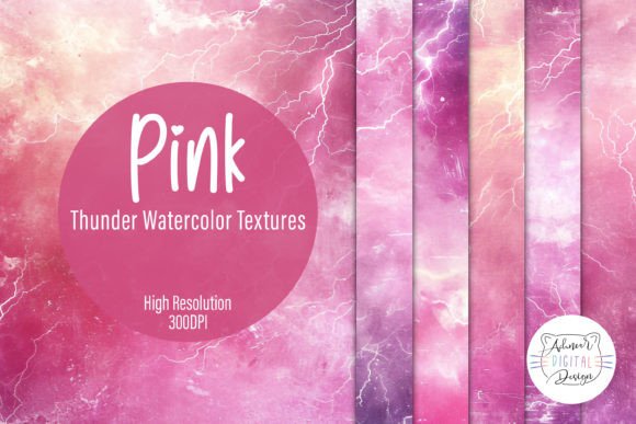 Download Pink Thunder Watercolor Textures - Watercolor textures Collection