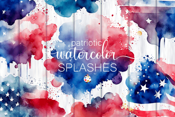 Download Patriotic Splashes - Watercolor Textures - Watercolor textures Collection