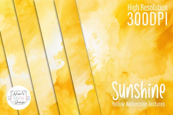 Download Sunshine Yellow Watercolor Textures - Premium Resources