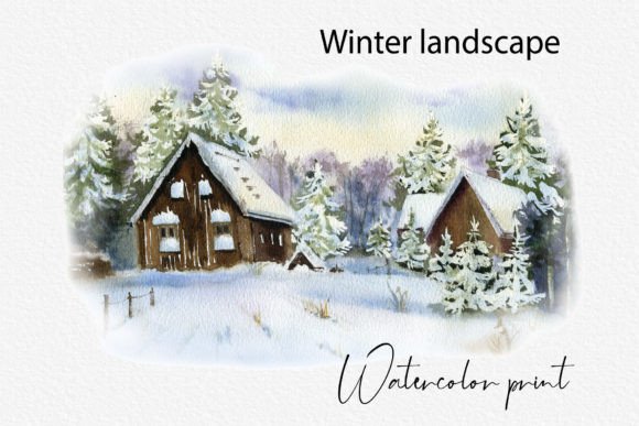 Download Winter Landscape Print. Printable Poster - Winter Collection