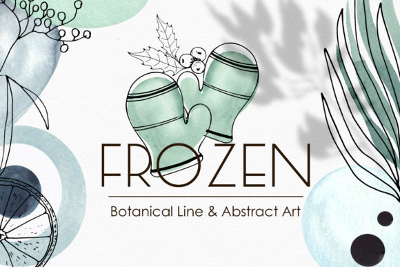 Download Winter Botanical Line Abstract Art Set - Winter Collection