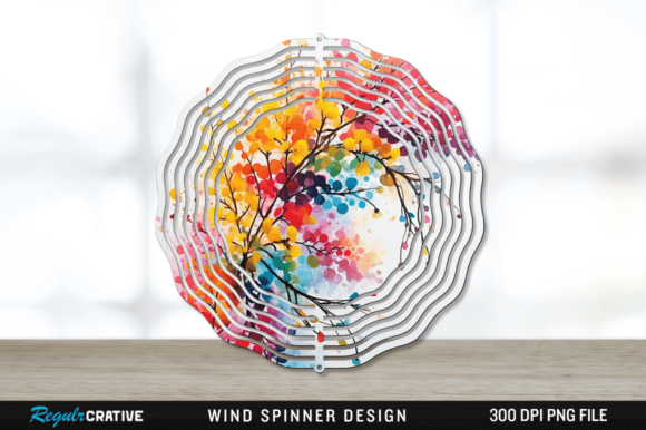 Download Splat Rainbow Acacia Flower Wind Spinner - Flow Collection