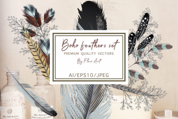 Download Bohemian Mood Feathers Set - Bohemian Collection