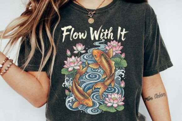 Download Koi Fish Lotus "Flow with It" - Flow Collection