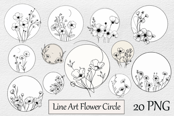 Download Line Art Flower Circle - Flow Collection