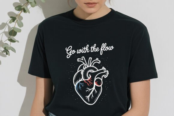 Download Go with the Flow, Line Art Heart SVG - Flow Collection