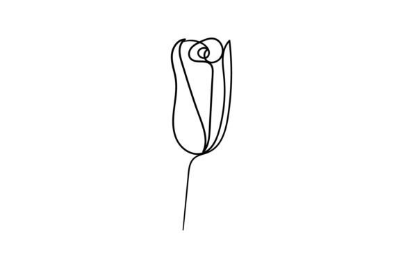 Download Flower One Line  Drawing Minimalism Art. - Flow Collection