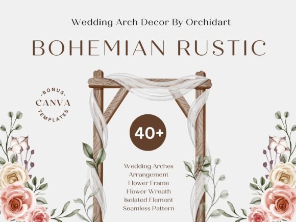 Download Bohemian Rustic Wedding Arch Decor - Bohemian Collection