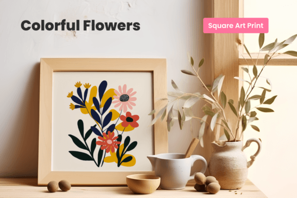 Download Colorful Flowers Art | Modern Art Print - Flow Collection