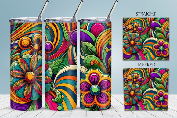 Download Abstract Flower Art Tumbler Sublimation - Flow Collection