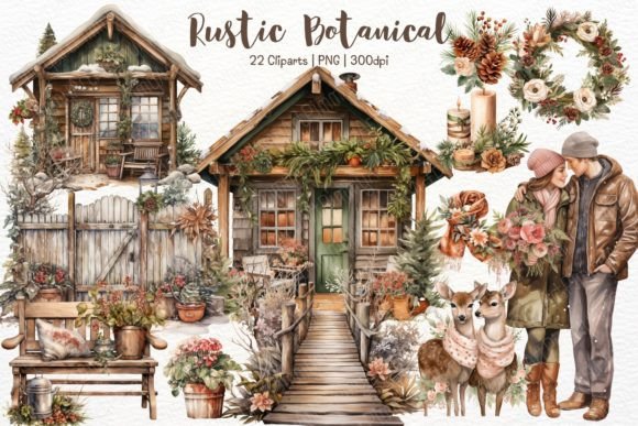 Download Winter Rustic Botanical Sublimation PNG - Winter Collection