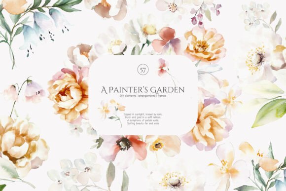 Download Watercolor Modern Flowers Clipart Set - Flow Collection